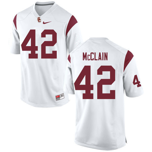 Men #42 Abdul-Malik McClain USC Trojans College Football Jerseys Sale-White